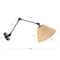 Hello Honey® 29" Black Metal Finish Coastal Adjustable Wall Sconce with Neutral Beige Rattan Shade